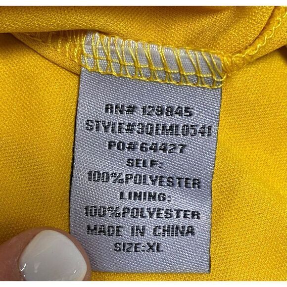 Bailey Blue Mustard Lace Sleeveless Halter Dress Size XL NWOT - Picture 4 of 5